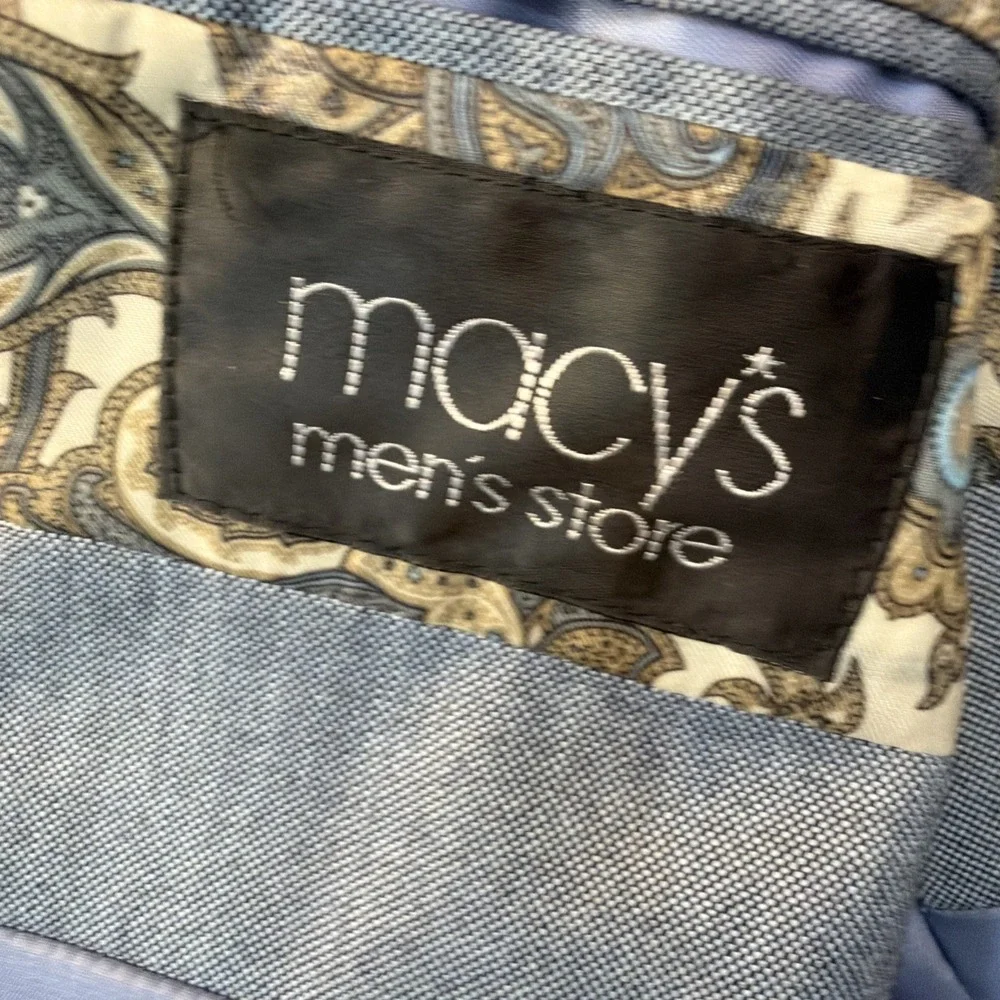 Lauren Ralph Lauren for Macy's Rayon, Polyester Sport Coat‎ Blue Birdseye 44R